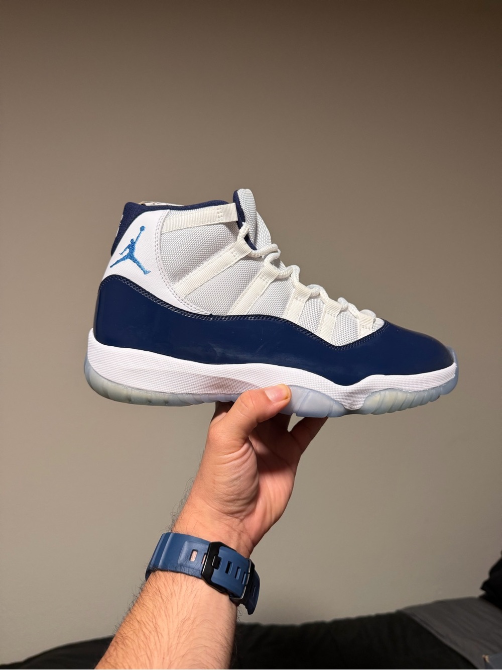Jordan 11 Retro High 'Win Like '82' White/Blue Men’s 378037-123